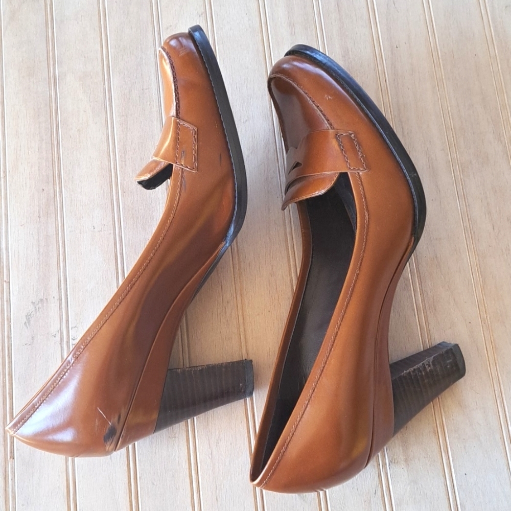 Via Spiga Brown Leather Heels - Picture 4 of 13